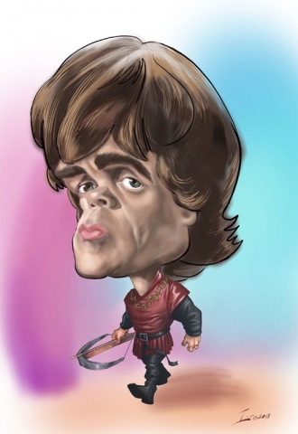 Digital caricature on iPad Tyrion Lannister | Game of Thrones