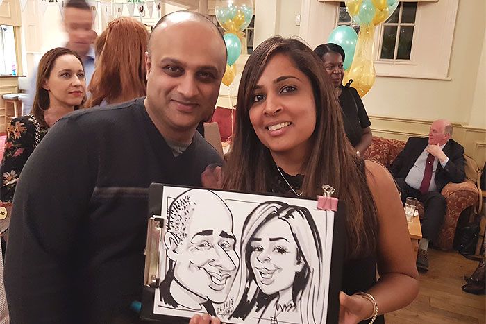 Birthday party caricatures