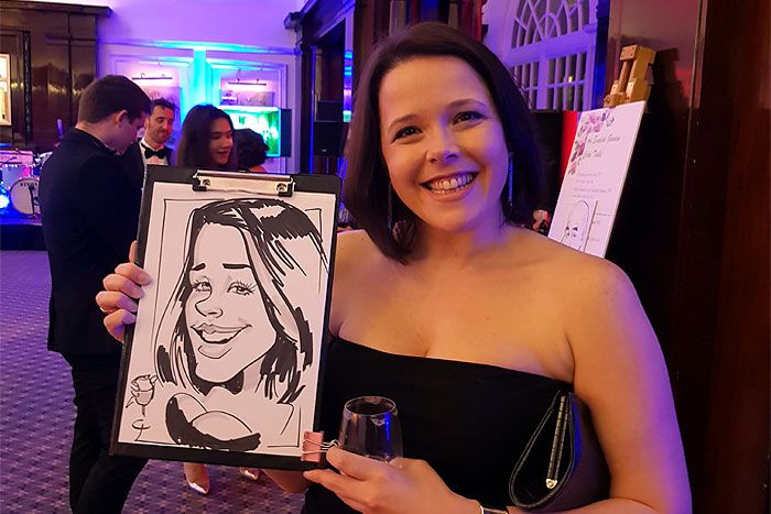 Caricatures on corporate event
