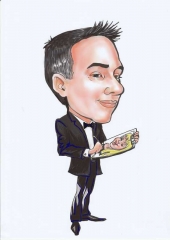 Digital caricature on iPad caricature artist