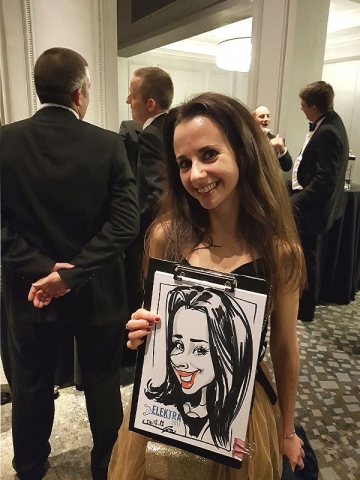 Christmas party caricaturist