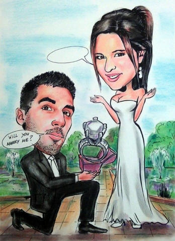 Caricature from photos on proposal