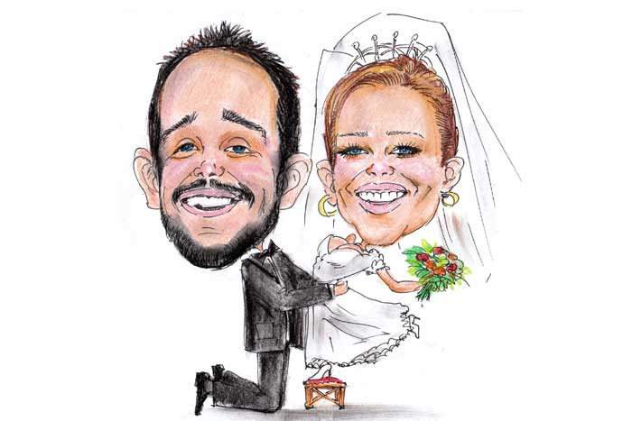 Wedding caricature