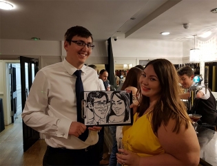 Wedding caricature artist