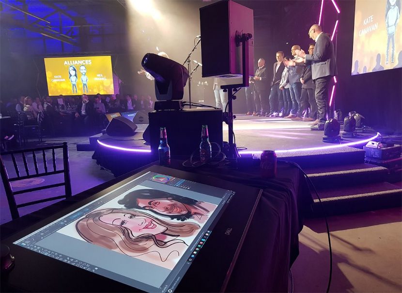 Digital caricatures on Dell Canvas