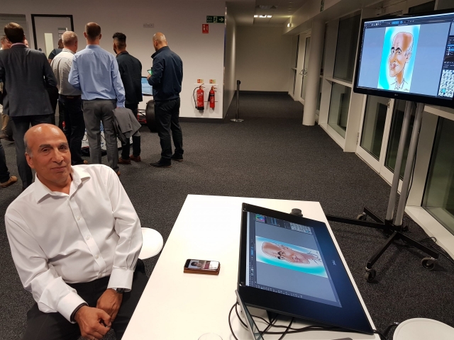 Drawing on a Dell corporate event in Silverstone