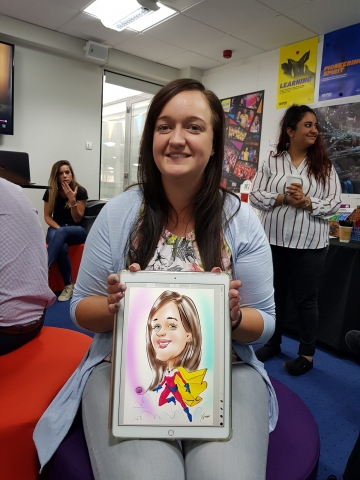 Drawing on a corporate event in Mercedes-Benz office