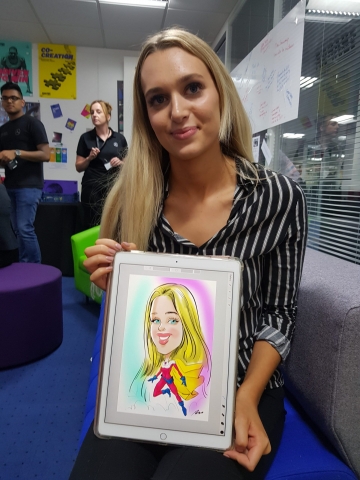 Drawing on a iPad in Mercedes-Benz