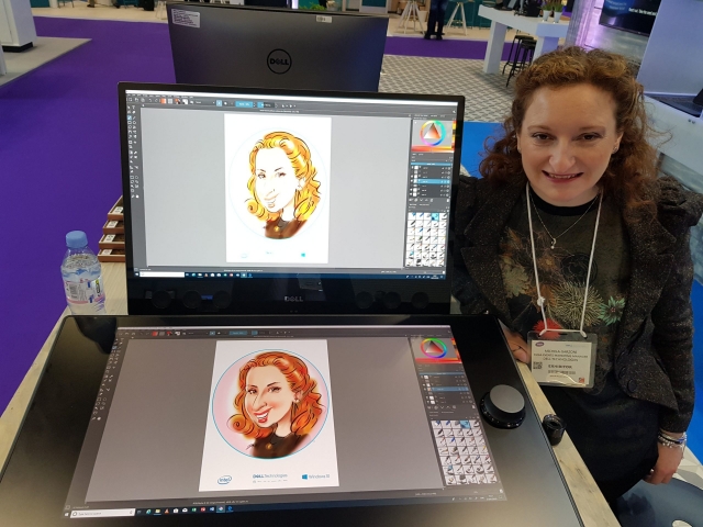 Colour funny caricature entertainment