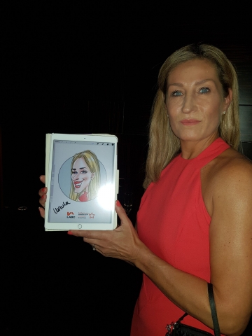 iPad live drawing caricature