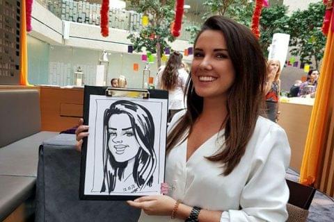 Coutts Bank corporate event caricature artist