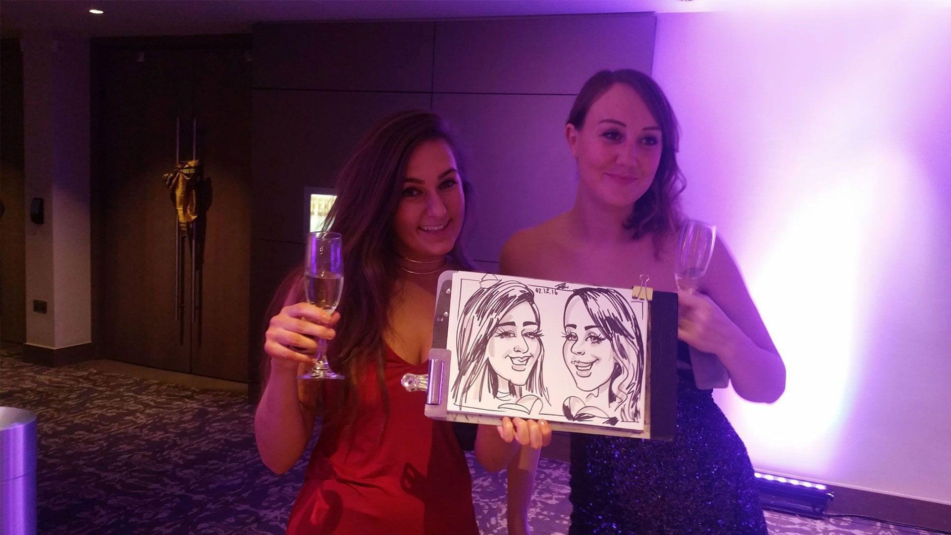Christmas party caricature artist